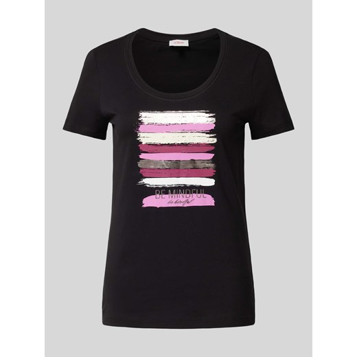 T-shirt z nadrukiem ze sloganem ze sklepu Peek&Cloppenburg  w kategorii Bluzki damskie - zdjęcie 174073638