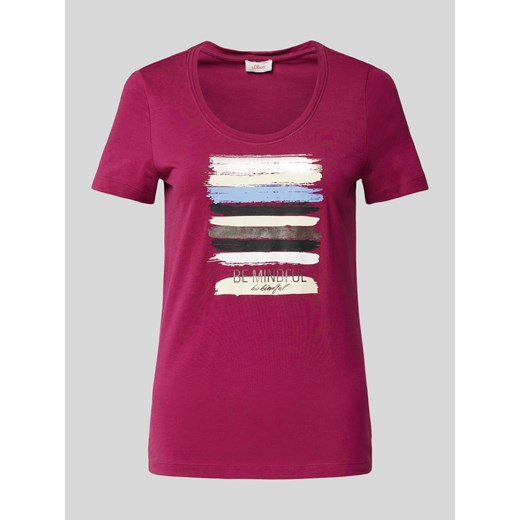T-shirt z nadrukiem ze sloganem ze sklepu Peek&Cloppenburg  w kategorii Bluzki damskie - zdjęcie 174073898