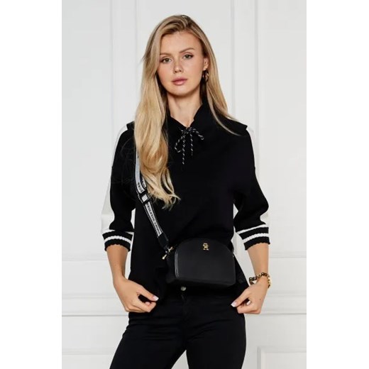 Tommy Hilfiger listonoszka średnia elegancka matowa na ramię ze skóry ekologicznej