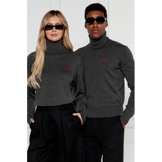 AMI Paris Wełniany sweter | Regular Fit Ami Paris M Gomez Fashion Store