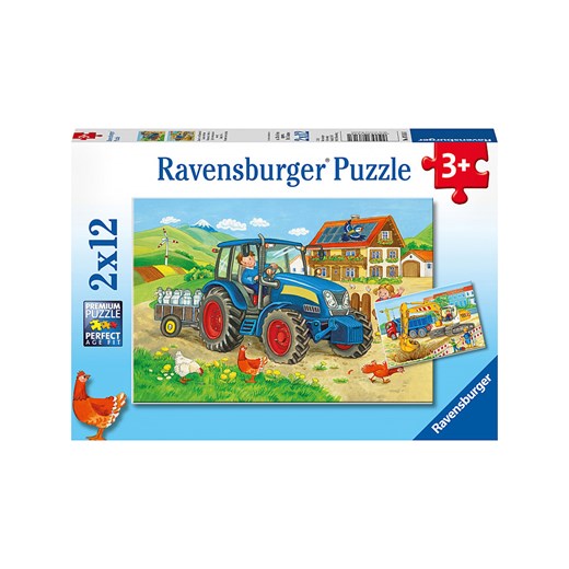 Ravensburger 24-częściowe puzzle &quot;Construction site and farm&quot; - 3+ ze sklepu Limango Polska w kategorii Puzzle - zdjęcie 174076418