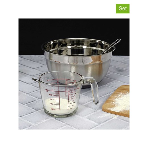 COOK CONCEPT Miski (3 szt.) w kolorze srebrnym ze sklepu Limango Polska w kategorii Akcesoria kuchenne - zdjęcie 174076476