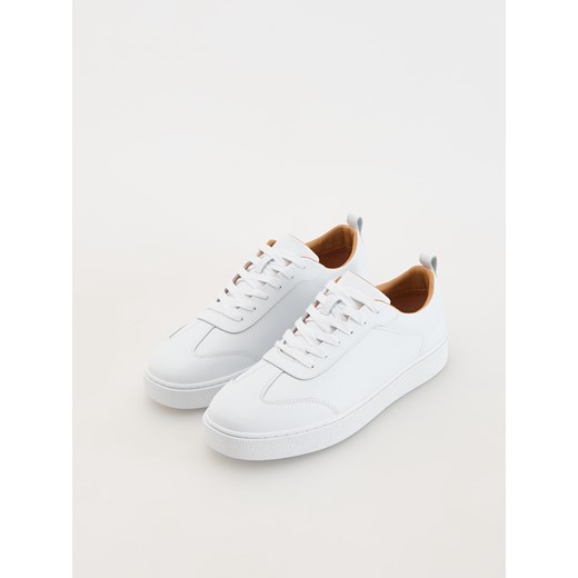 Reserved - Skórzane sneakersy - biały Reserved 42 Reserved