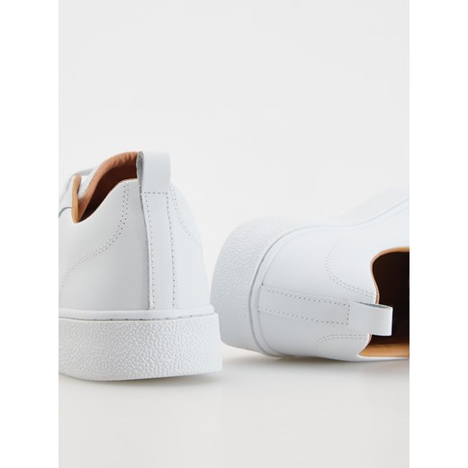 Reserved - Skórzane sneakersy - biały Reserved 44 Reserved