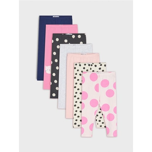 Sinsay - Legginsy 7 pack - kremowy ze sklepu Sinsay w kategorii Spodnie i półśpiochy - zdjęcie 174078846