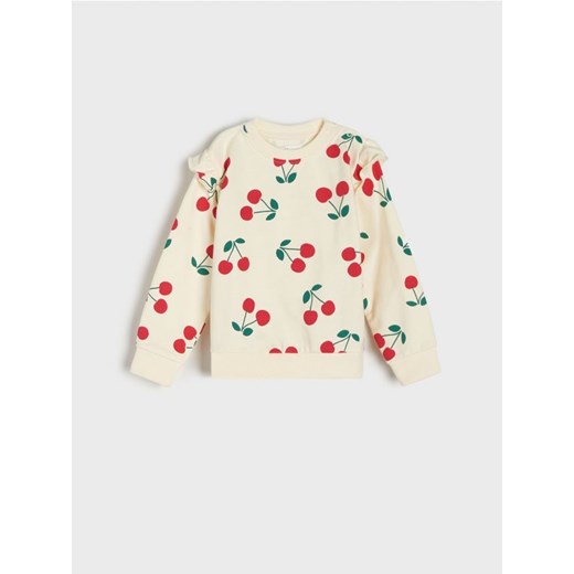 Sinsay - Bluza z falbanami - kremowy ze sklepu Sinsay w kategorii Odzież dla niemowląt - zdjęcie 174078866