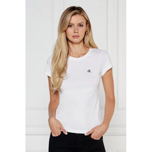 CALVIN KLEIN JEANS T-shirt | Slim Fit ze sklepu Gomez Fashion Store w kategorii Bluzki damskie - zdjęcie 174080665