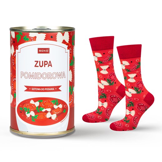 Skarpetki Damskie | Męskie SOXO GOOD STUFF zupa pomidorowa w puszce ze sklepu Sklep SOXO w kategorii Skarpetki damskie - zdjęcie 174082009