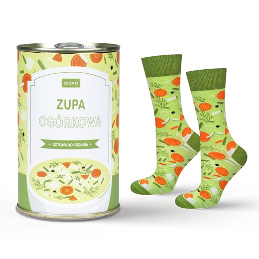 Skarpetki Męskie | Damskie SOXO zupa ogórkowa w puszce ze sklepu Sklep SOXO w kategorii Skarpetki męskie - zdjęcie 174082036