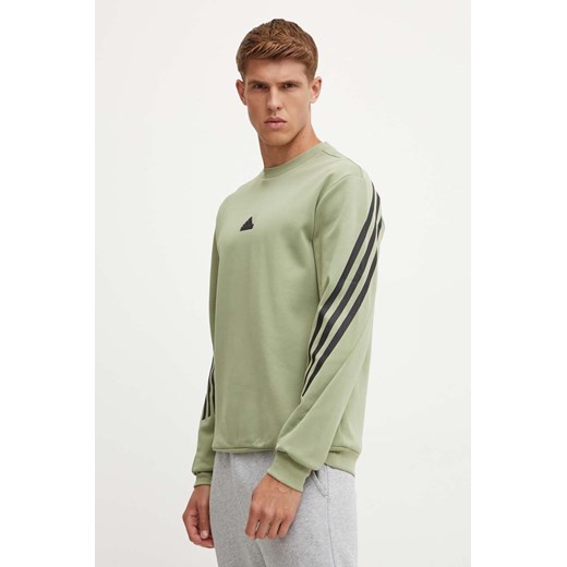 adidas bluza Future Icons męska kolor zielony wzorzysta IW6086 ze sklepu ANSWEAR.com w kategorii Bluzy męskie - zdjęcie 174083289