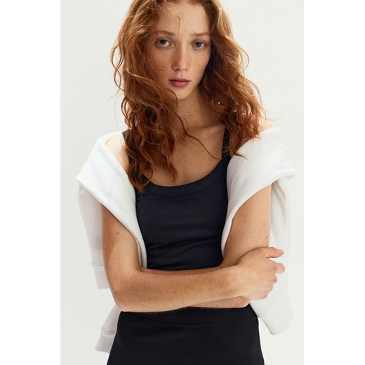 Bluzka damska H & M z okrągłym dekoltem z krótkim rękawem 