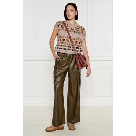 Weekend MaxMara Wełniana kamizelka CAMEL | Regular Fit ze sklepu Gomez Fashion Store w kategorii Kamizelki damskie - zdjęcie 174084185