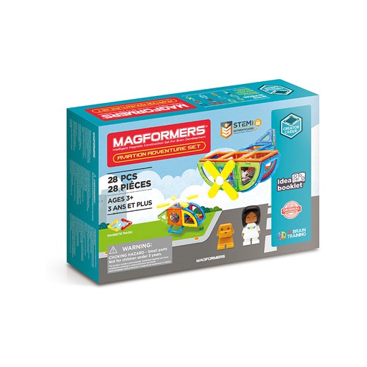 MAGFORMERS 28-częściowy zestaw magnetyczny &quot;Magformers Aviation Adventure&quot; - 3+ ze sklepu Limango Polska w kategorii Zabawki - zdjęcie 174084209