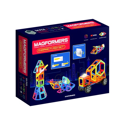 MAGFORMERS 54-częściowy zestaw magnetyczny &quot;Dynamic Flash Set&quot; - 3+ ze sklepu Limango Polska w kategorii Zabawki - zdjęcie 174084286