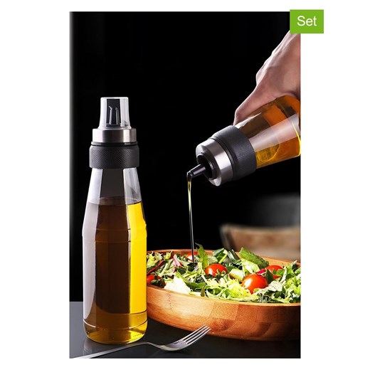 Violeta Home Dozowniki (2 szt.) w kolorze srebrno-czarnym - 750 ml ze sklepu Limango Polska w kategorii Naczynia - zdjęcie 174084409