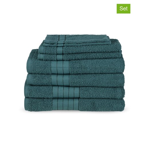 Good Morning 8-częściowy zestaw ręczników w kolorze zielonym ze sklepu Limango Polska w kategorii Ręczniki - zdjęcie 174085285