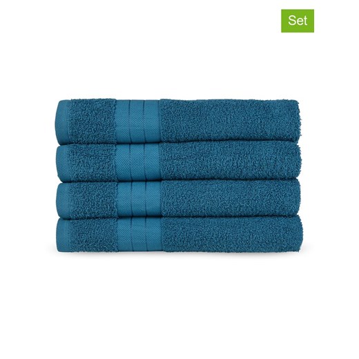 Good Morning Ręczniki (4 szt.) w kolorze morskim do rąk ze sklepu Limango Polska w kategorii Ręczniki - zdjęcie 174085286