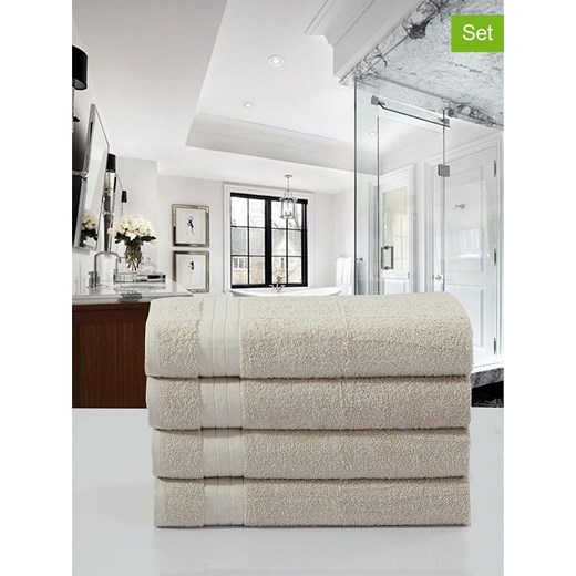 Good Morning Ręczniki (4 szt.) w kolorze beżowym do rąk ze sklepu Limango Polska w kategorii Ręczniki - zdjęcie 174085638