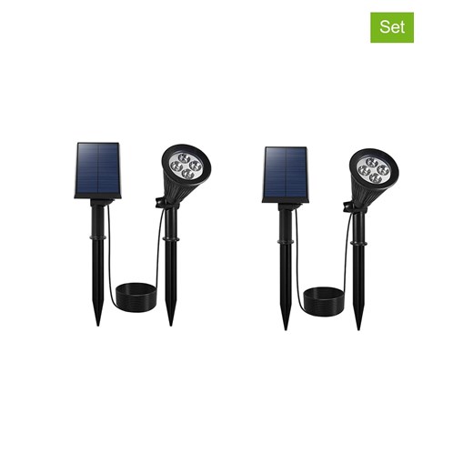 lumisky Lampy solarne LED (2 szt.) "Spiky" w kolorze czarnym na trzonku - wys. 34 cm - id: 13932377 - marki Lumisky - 174086129 lumisky Lampy solarne LED (2 szt.) "Spiky" w kolorze czarnym na trzonku - wys. 34 cm ze sklepu Limango Polska w kategorii Oświetlenie ogrodowe - zdjęcie 174086129