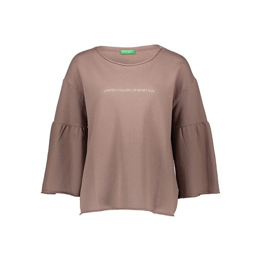 Benetton Bluza w kolorze szarobrązowym ze sklepu Limango Polska w kategorii Bluzy damskie - zdjęcie 174086409