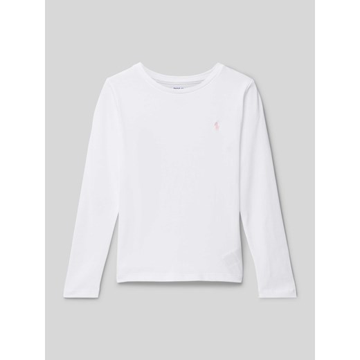 Bluzka z długim rękawem i wyhaftowanym logo ze sklepu Peek&Cloppenburg  w kategorii Bluzy dziewczęce - zdjęcie 174088197