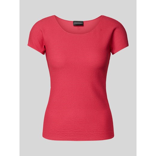 T-shirt z fakturowanym wzorem Emporio Armani S Peek&Cloppenburg 