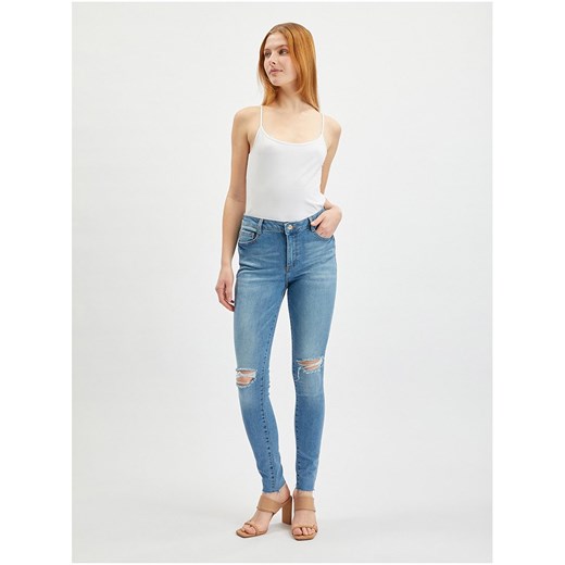 orsay Dżinsy - Skinny fit - w kolorze błękitnym 42 wyprzedaż Limango Polska