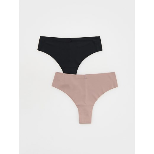 Reserved - Majtki typu brazyliany 2 pack - brązowy Reserved M Reserved