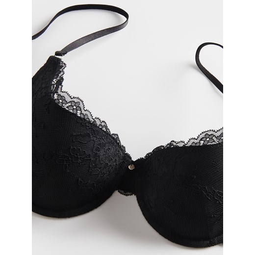 Reserved - Biustonosz push up - czarny Reserved 75C Reserved