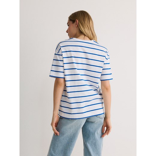 Reserved - T-shirt w paski - wielobarwny Reserved M Reserved