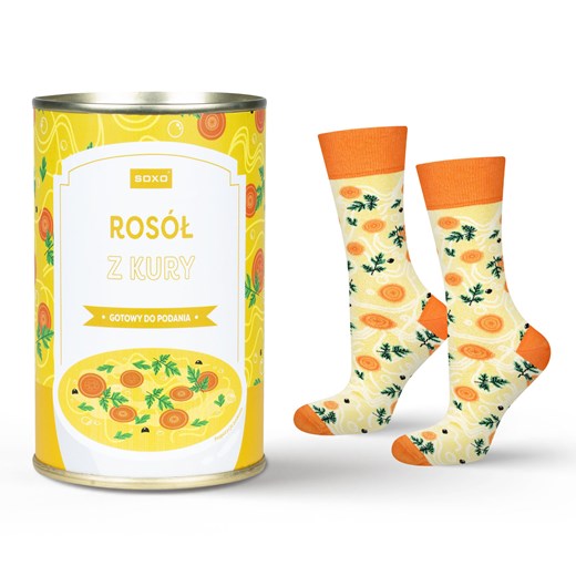 Skarpetki Męskie | Damskie SOXO rosół w puszce ze sklepu Sklep SOXO w kategorii Skarpetki męskie - zdjęcie 174092198