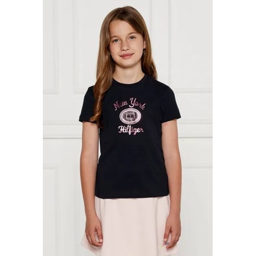 Tommy Hilfiger T-shirt | Regular Fit ze sklepu Gomez Fashion Store w kategorii Bluzki dziewczęce - zdjęcie 174092916