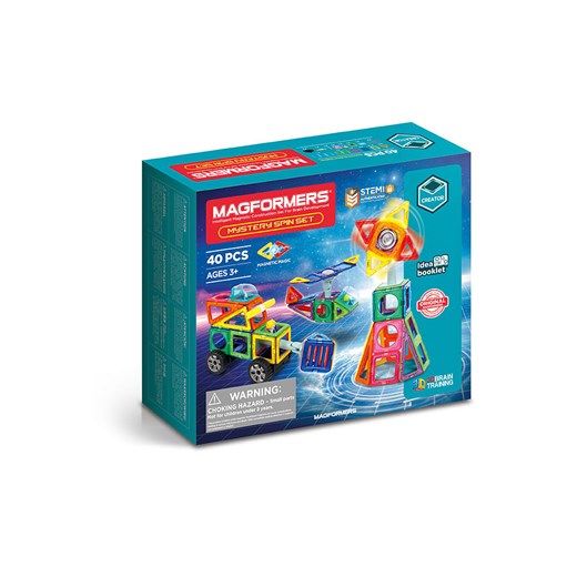 MAGFORMERS 40-częściowy zestaw magnetyczny &quot;Mystery Spin&quot; - 3+ ze sklepu Limango Polska w kategorii Zabawki - zdjęcie 174094588