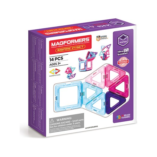 MAGFORMERS 14-częściowy zestaw magnetyczny &quot;Inspire&quot; - 3+ ze sklepu Limango Polska w kategorii Zabawki - zdjęcie 174095407