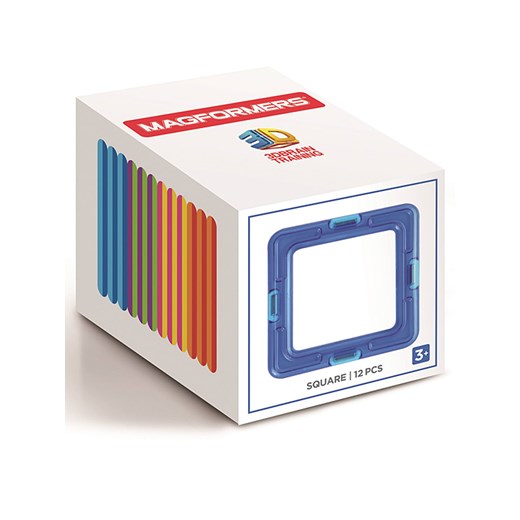 MAGFORMERS 12-częściowy zestaw magnetyczny &quot;Square&quot; - 3+ ze sklepu Limango Polska w kategorii Zabawki - zdjęcie 174095409
