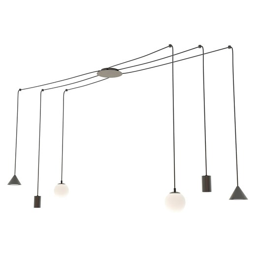 Czarna nowoczesna lampa pająk - 4X D132 P5-H68 ze sklepu Edinos.pl w kategorii Lampy wiszące - zdjęcie 174095827
