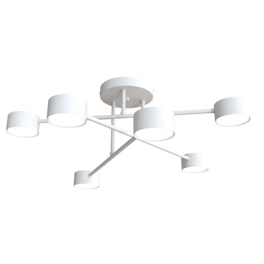 Biała nowoczesna lampa sufitowa - D135-Evex ze sklepu Edinos.pl w kategorii Lampy sufitowe - zdjęcie 174095937