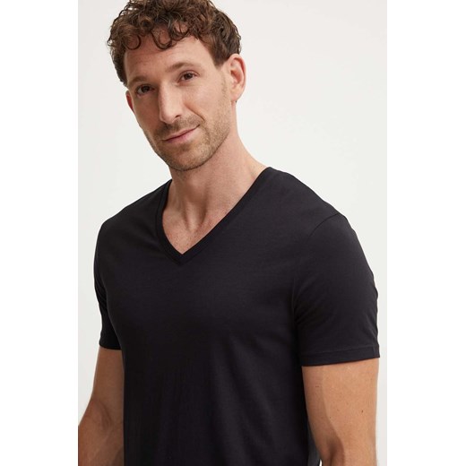 Armani Exchange t-shirt bawełniany męski kolor czarny gładki 8NZT75 ZJA5Z ze sklepu ANSWEAR.com w kategorii T-shirty męskie - zdjęcie 174095989