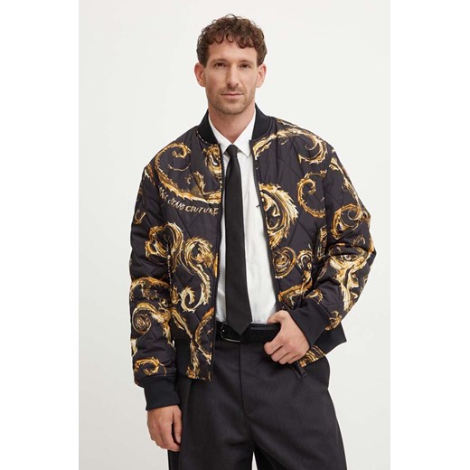 Versace Jeans Couture kurtka bomber dwustronna męska kolor czarny zimowa 77GASD07 CQD54 ze sklepu ANSWEAR.com w kategorii Kurtki męskie - zdjęcie 174096147