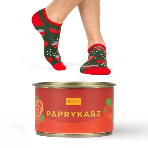 Stopki męskie SOXO | śmieszne skarpetki | paprykarz w puszce | prezent dla mężczyzny ze sklepu Sklep SOXO w kategorii Skarpetki męskie - zdjęcie 174096995