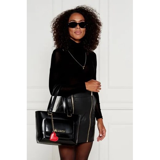 Shopper bag Love Moschino ze skóry ekologicznej matowa mieszcząca a8