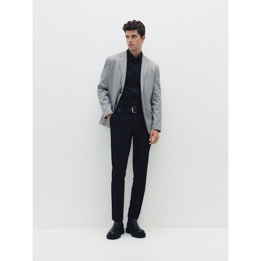Reserved - Gładka koszula slim fit - czarny Reserved M Reserved
