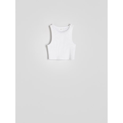Reserved - Crop top - biały ze sklepu Reserved w kategorii Bluzki damskie - zdjęcie 174099736