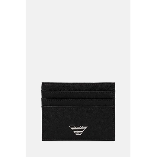 Emporio Armani etui na karty i brelok kolor czarny Y4R606 Y138E ze sklepu ANSWEAR.com w kategorii Portfele męskie - zdjęcie 174101309