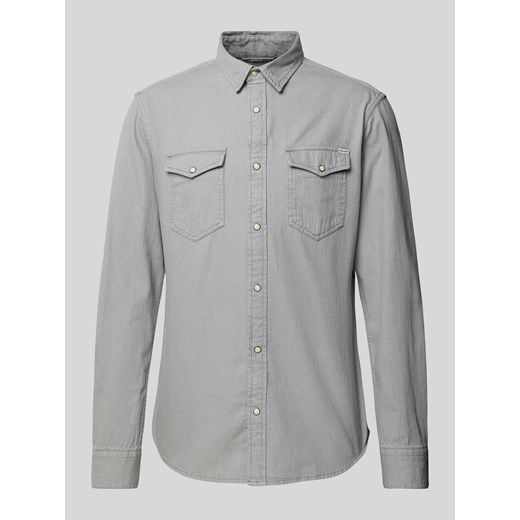 Koszula casualowa o kroju slim fit z kołnierzykiem typu kent model ‘ESHERIDAN’ ze sklepu Peek&Cloppenburg  w kategorii Koszule męskie - zdjęcie 174101809
