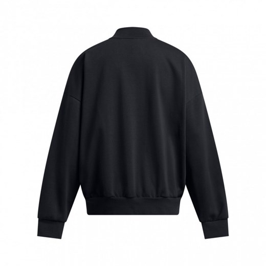 Damska kurtka przejściowa Under Armour UA Icon Flc Varsity Jkt - czarna ze sklepu Sportstylestory.com w kategorii Kurtki damskie - zdjęcie 174106619