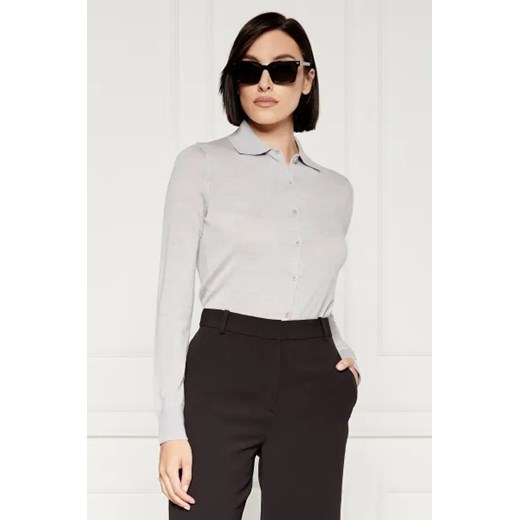 Calvin Klein Wełniany kardigan | Shaped fit ze sklepu Gomez Fashion Store w kategorii Swetry damskie - zdjęcie 174107285