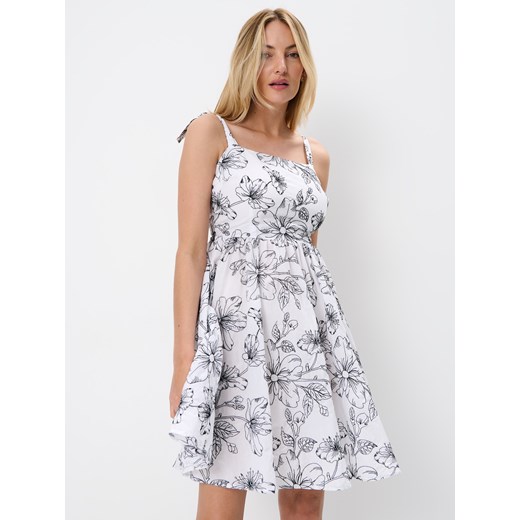 Mohito - Bawełniana sukienka mini - biały Mohito 40 wyprzedaż Mohito