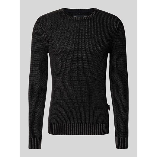 Sweter z dzianiny z detalem z logo ze sklepu Peek&Cloppenburg  w kategorii Swetry męskie - zdjęcie 174109217