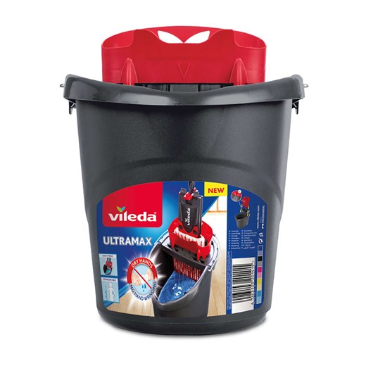 Vileda Wiaderko "Ulramax" w kolorze czarno-czerwonym - 10 l Vileda onesize okazja Limango Polska